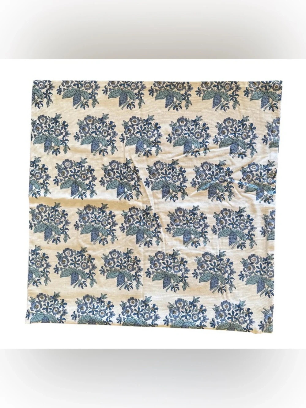 NWOT Pottery Barn 24 in Bethany Floral embroidered reversible pillow Euro sham